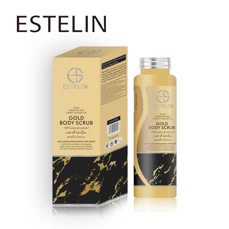 DR RASHEL ESTELIN BODY SCRUB - ANTI-AGING, EXFOLIATING, ANTI-TOXIN - GOLD