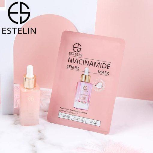 Estelin Niacinamide brightening serum mask Sheets