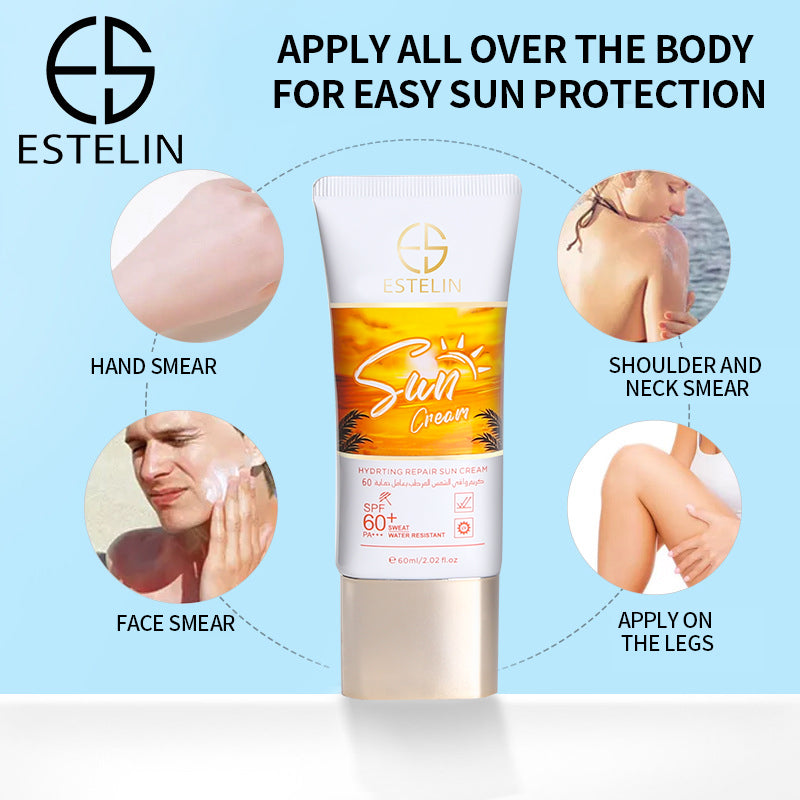 ESTELIN Moisturizing and Repairing Sun Cream SPF60+
