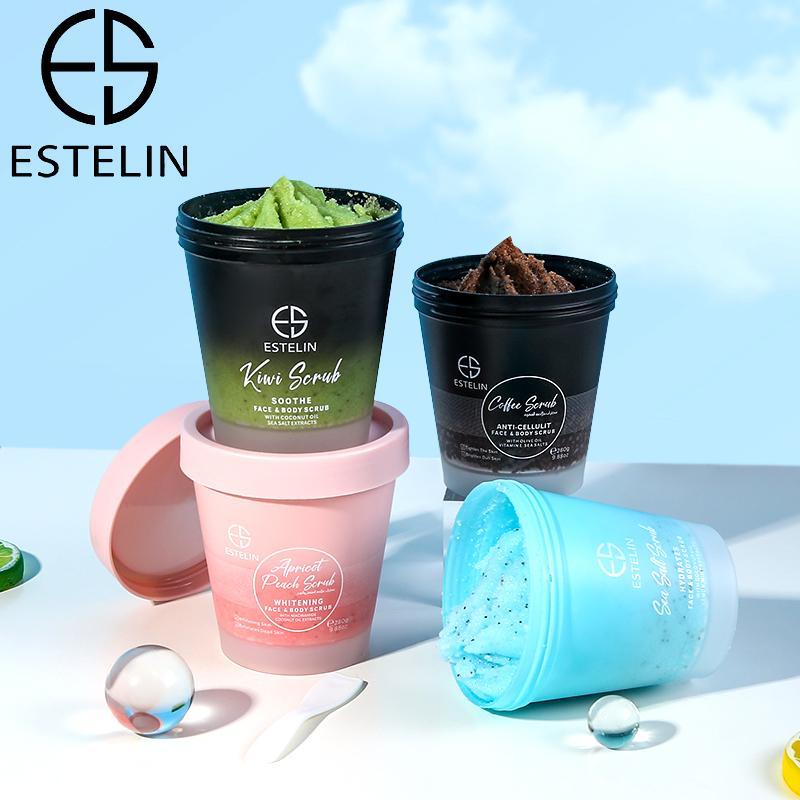 Estelin Sea Salt Scrub Hydrates Face & Body Scrub by Dr.Rashel - 280g