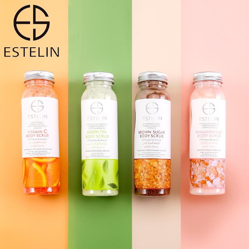 ESTELIN Pure Brown Sugar Sweet Almond Oil and Vitamin E Exfoliating Body Scrub - Brown Sugar