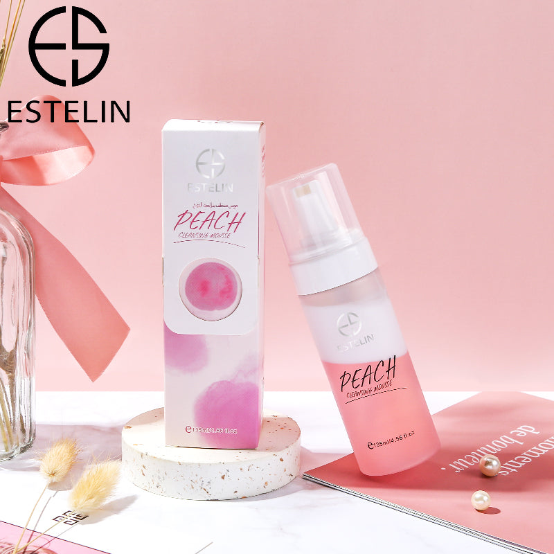 ESTELIN Face Wash Peach Cleansing Mousse Makeup Remover