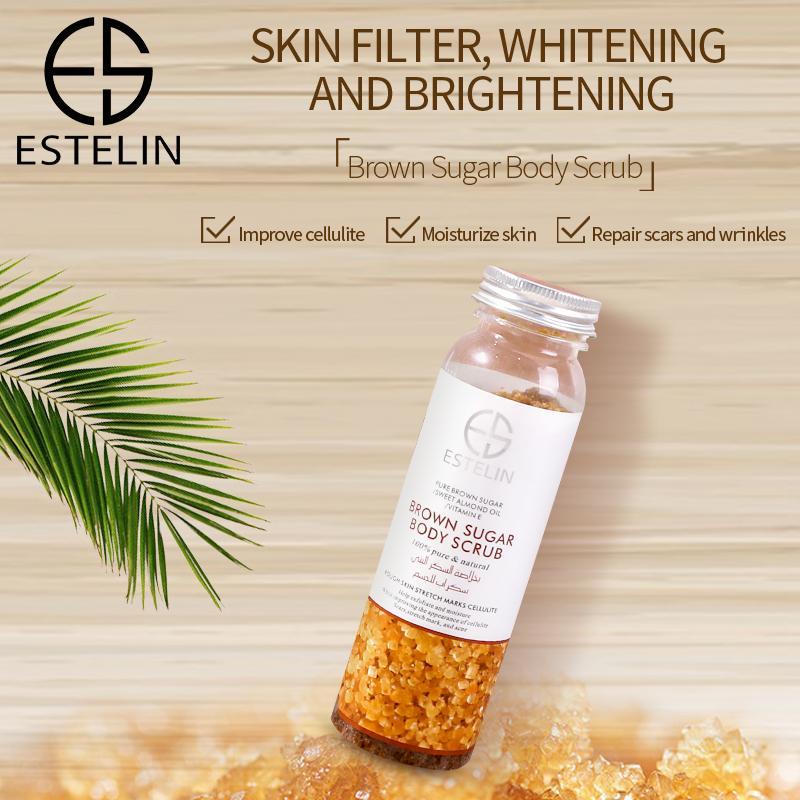 ESTELIN Pure Brown Sugar Sweet Almond Oil and Vitamin E Exfoliating Body Scrub - Brown Sugar