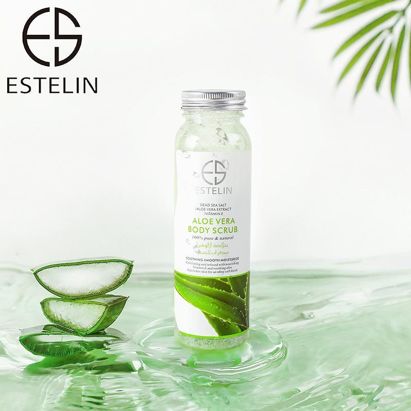ESTELIN Extract Dead Sea Salt Moisturizing Body Scrub Exfoliating - Aloe Vera