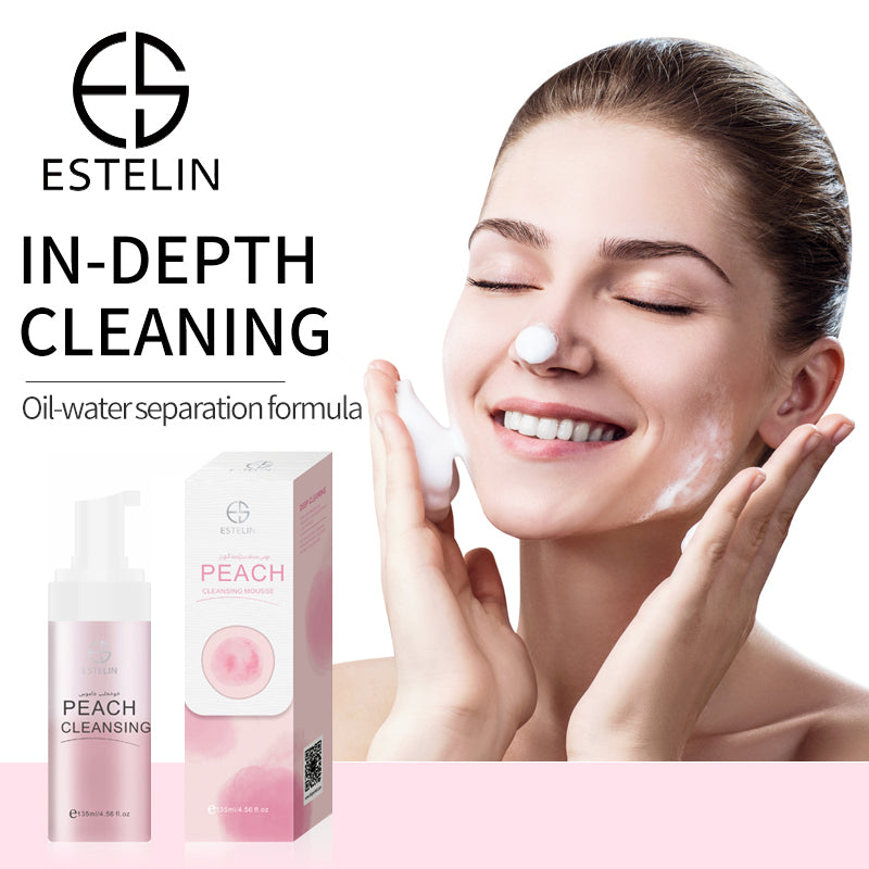 ESTELIN Face Wash Peach Cleansing Mousse Makeup Remover