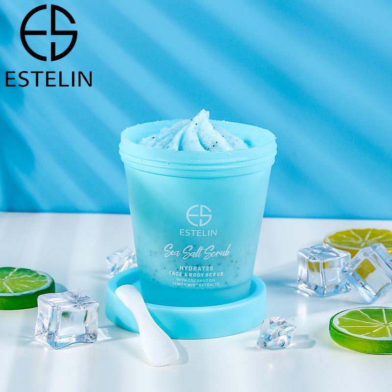 Estelin Sea Salt Scrub Hydrates Face & Body Scrub by Dr.Rashel - 280g
