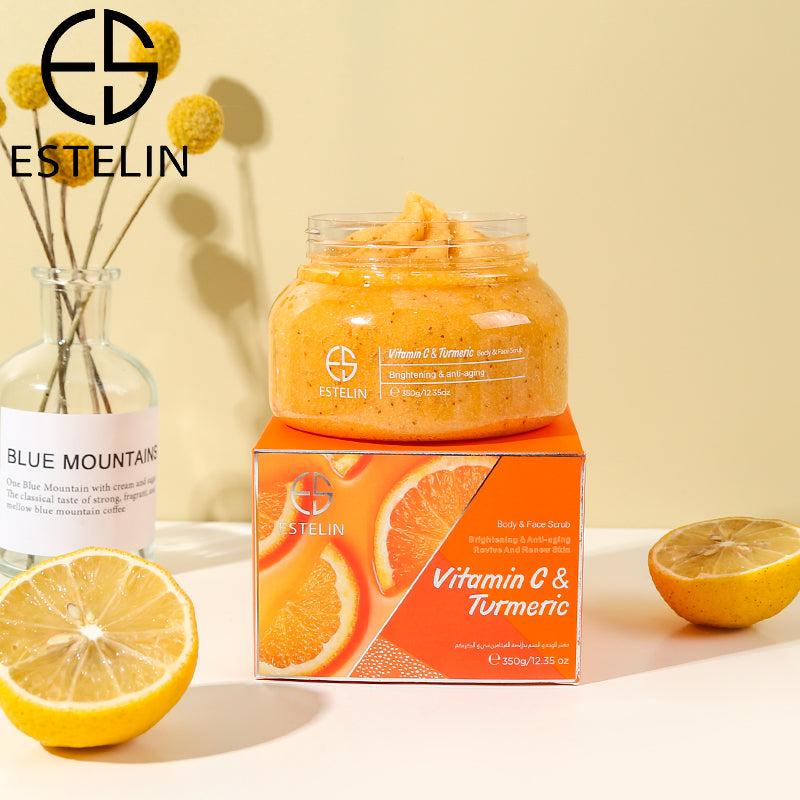 ESTELIN Vitamin C and Turmeric Brightening Face and Body Scrub