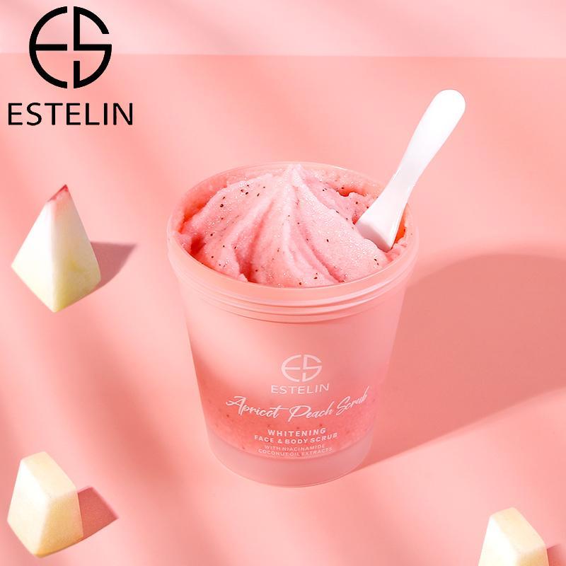 Estelin Apricot Peach Scrub Whitening Face & Body Scrub by Dr.Rashel - 280g