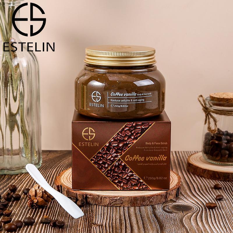 Estelin Coffee Vanilla Anti Aging Face & Body Scrub by Dr.Rashel - 250g