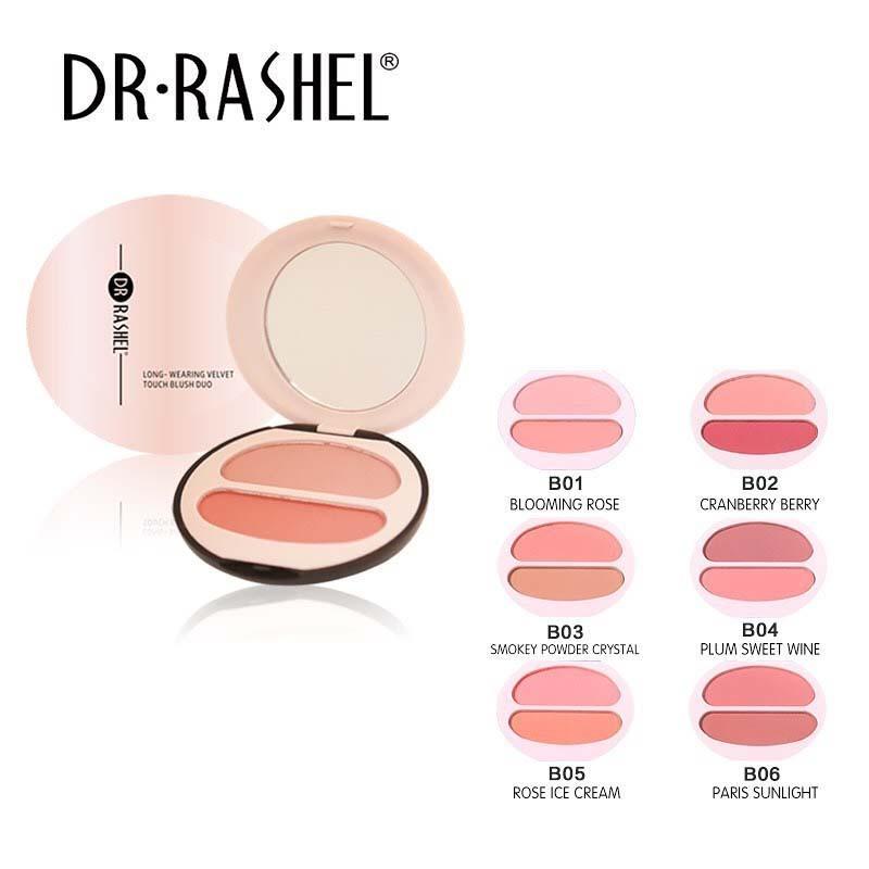 Dr.Rashel Long Wearing Velvet Touch Blush Duo
