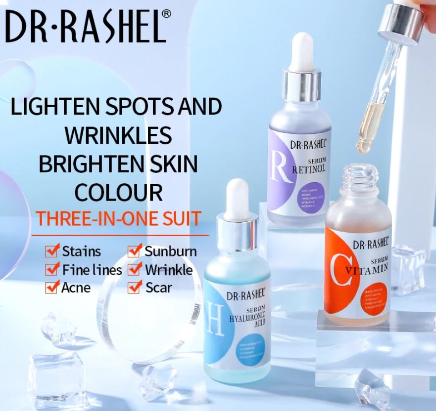 DR RASHEL Anti-aging Moisturizing Vitamin C Facial Serum Set 3 Pack