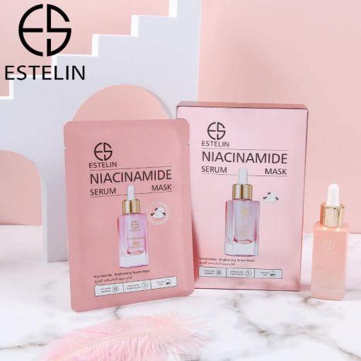 Estelin Niacinamide brightening serum mask Sheets
