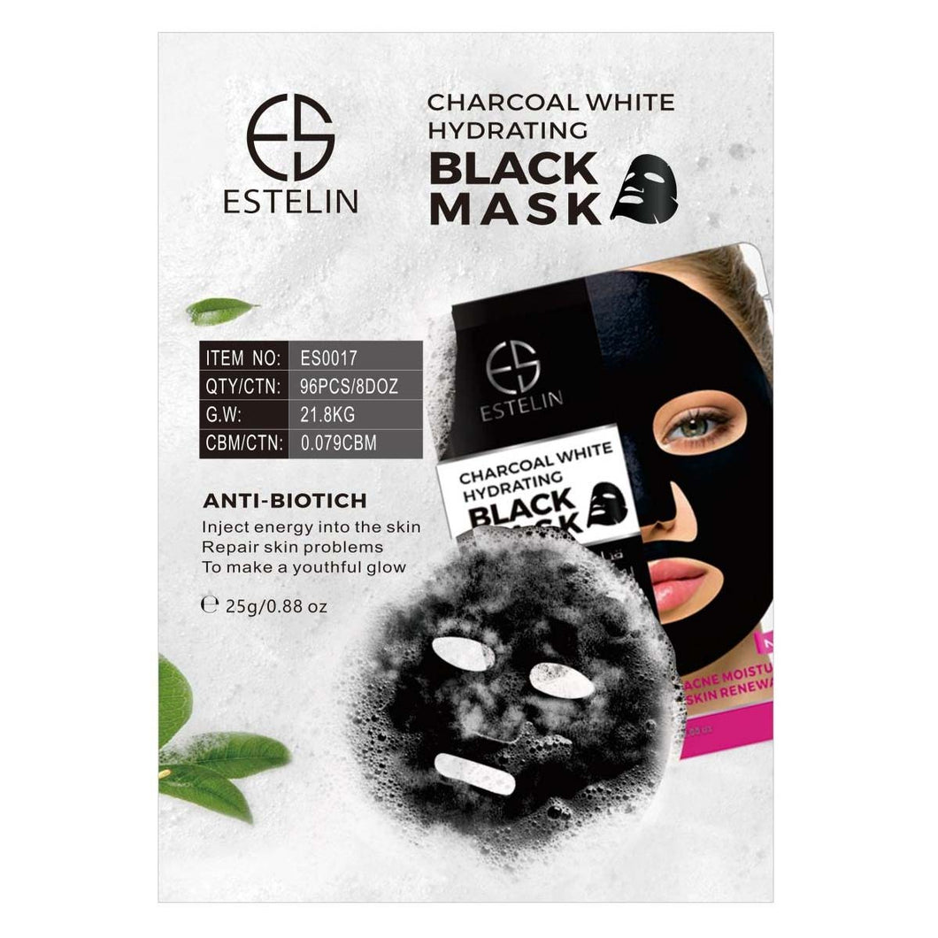 Estelin Charcoal White Hydrating Black Acne Moisturizing Skin Renewal Mask