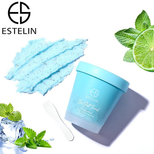 Estelin Sea Salt Scrub Hydrates Face & Body Scrub by Dr.Rashel - 280g