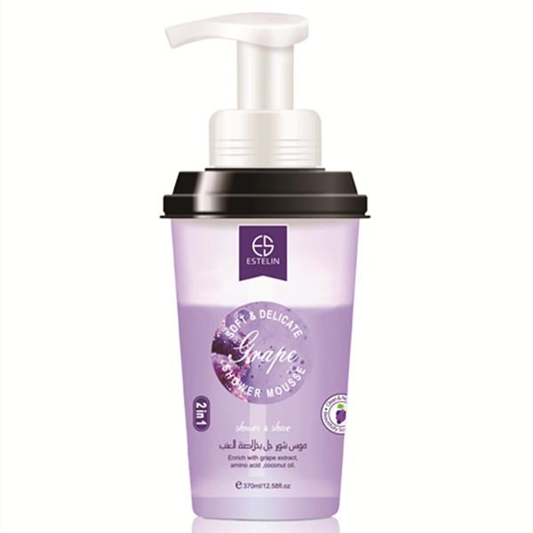 Estelin Grape shower mousse Moisten, relieve skin, clean, cool and refreshing by Dr.Rashel - 370ml