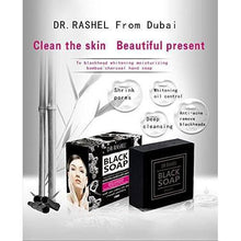 Load image into Gallery viewer, Dr Rashel Collagen Charcoal Black Soap

