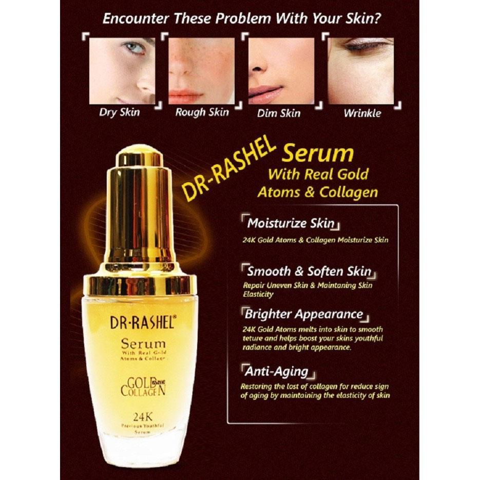 Dr.Rashel Serum With Real Gold Atoms & Collagen 24K Precious Youthful Serum